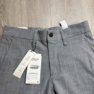 Women's Zara The Melange Gray Plaid Pant Slim Stretch Size 29 31x29 New Office